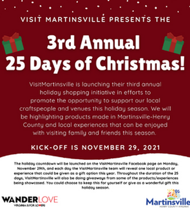 VisitMartinsville Announces 25 Days of Christmas Campaign
