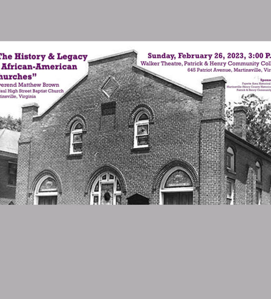 The History & Legacy Of African-American Churches To Be Held
